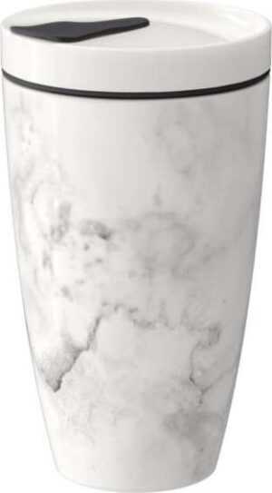 Šedo-bílý porcelánový termohrnek Villeroy & Boch Like To Go
