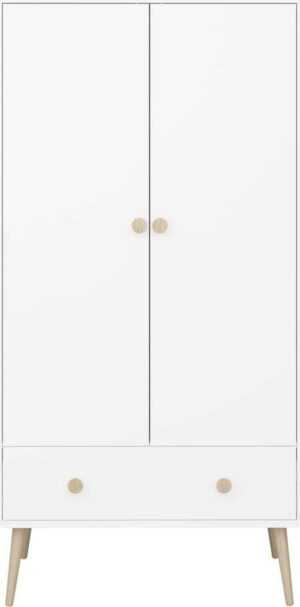 Bílá dětská šatní skříň 80x160 cm Gaia - Tvilum