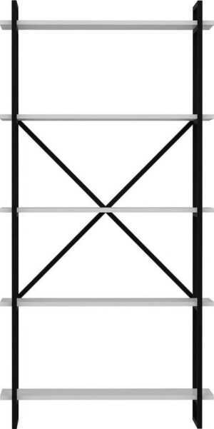 Černobílý regál 90x180 cm Elston – Kalune Design