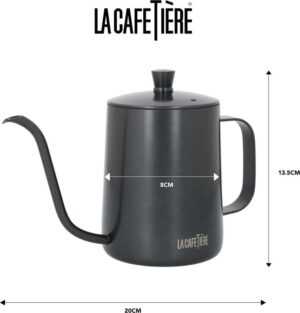 Šedá konvice na přípravu kávy z nerezové oceli 0.6 l La Cafetiere - Kitchen Craft