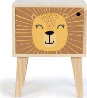 Noční stolek z masivní borovice Little Nice Things Lion